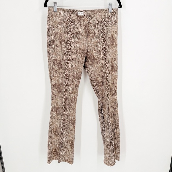 Cache Tan Snake Print Flare Pants - Picture 1 of 7
